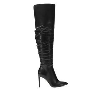 I.N.C. Int Concepts Women Black Vegan Iyonna Over-The-Knee Slouch Boots Size 5.5